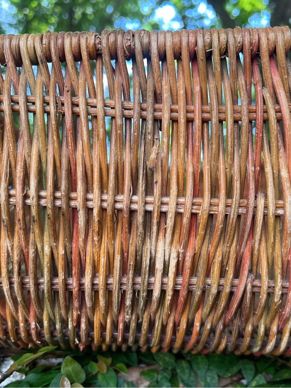 Vintage 1970s Sculptural Wicker Canoe Basket